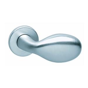 Intersteel gatdeel links knopkruk Druppel op rozet - chroom mat