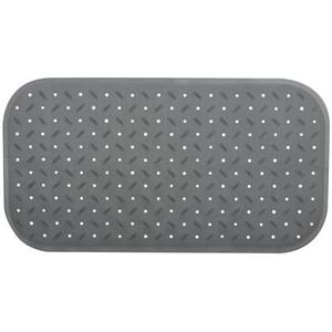 MSV Douche|bad anti-slip mat badkamer - rubber - grijs - 36 x 65 cm