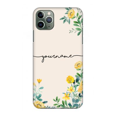 Gele bloemen: Volledig geprint iPhone 11 Pro Max Hoesje