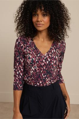 Emma leopard top - multi color - 13349