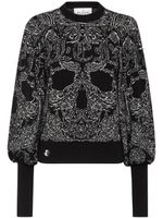 Philipp Plein pull Wool & Lurex à motif cachemire - Noir