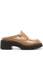 Camper mules Milah 54 mm en cuir - Marron - thumbnail