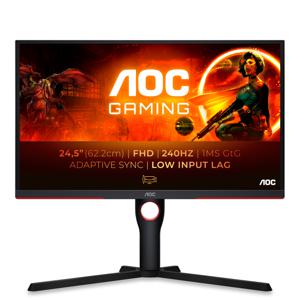 AOC 25G3ZM/BK Gaming monitor Energielabel E (A - G) 62.2 cm (24.5 inch) 1920 x 1080 Pixel 16:9 1 ms HDMI, DisplayPort, Hoofdtelefoon (3.5 mm jackplug) VA LCD