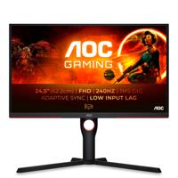 AOC G3 25G3ZM/BK computer monitor 62,2 cm (24.5") 1920 x 1080 Pixels Full HD Zwart, Rood - thumbnail