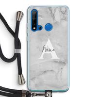 Ivory Marble: Huawei P20 Lite (2019) Transparant Hoesje met koord