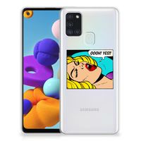 Samsung Galaxy A21s Silicone Back Cover Popart Oh Yes - thumbnail