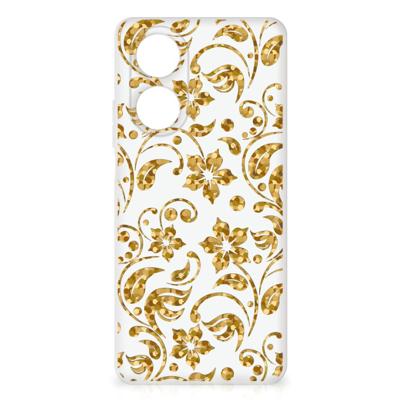 OPPO A58 4G | TPU Case | Gouden Bloemen OPPO A58 4G | TPU Case | Gouden Bloemen
