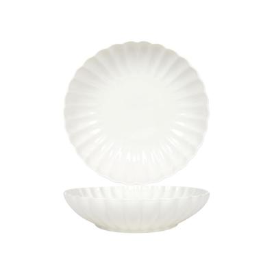 Diepbord Ø20cm Flower off white 6st