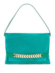 Victoria Beckham sac porté épaule Chain Pouch en daim - Vert