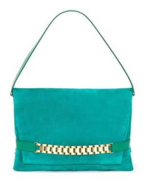 Victoria Beckham sac porté épaule Chain Pouch en daim - Vert