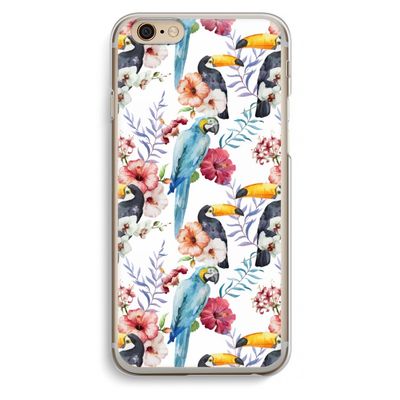 Bloemen tukan: iPhone 6 / 6S Transparant Hoesje