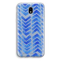 Blauwe pijlen: Samsung Galaxy J5 (2017) Transparant Hoesje