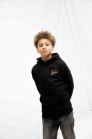 Malelions Split Hoodie Kids Zwart/Oranje - Maat 128 - Kleur: ZwartOranje | Soccerfanshop