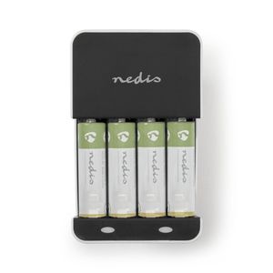 Nedis NiMH-Batterijlader AA / AAA - BACH05 - Zwart