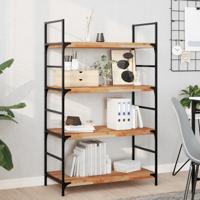 Wandschappen 4 st zwevend olieafwerking 100x40x4 cm acaciahout