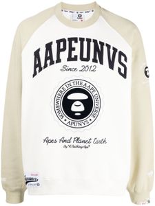 AAPE BY *A BATHING APE® sweat à logo imprimé - Blanc