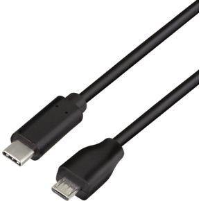 LogiLink CU0197 USB-kabel USB 2.0 1 m USB C Micro-USB B Zwart