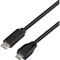 LogiLink CU0197 USB-kabel USB 2.0 1 m USB C Micro-USB B Zwart