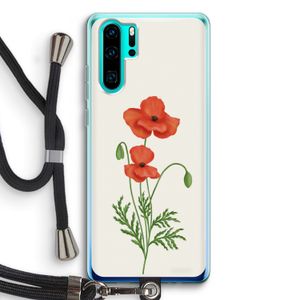 Red poppy: Huawei P30 Pro Transparant Hoesje met koord