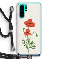 Red poppy: Huawei P30 Pro Transparant Hoesje met koord