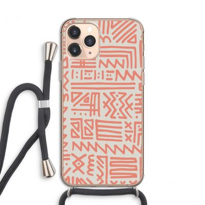 Marrakech Pink: iPhone 11 Pro Transparant Hoesje met koord