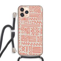 Marrakech Pink: iPhone 11 Pro Transparant Hoesje met koord
