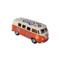 Modelbusje VW T1 oranje hippie 12,5 cm   -