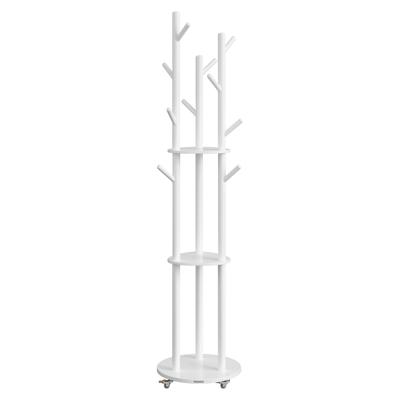 Kapstok met haken planken en wielen, Wolkenwit