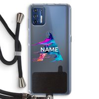 Abstract Spectrum: Motorola Moto G9 Plus Transparant Hoesje met koord