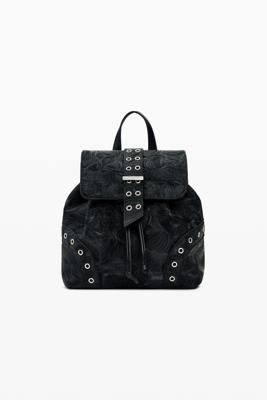 Kleine geperforeerde rugzak - BLACK - U