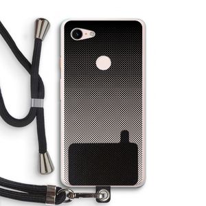 Musketon Halftone: Pixel 3 XL Transparant Hoesje met koord