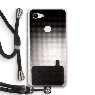 Musketon Halftone: Pixel 3 XL Transparant Hoesje met koord