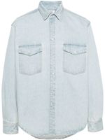 VETEMENTS chemise en jean à effet légèrement délavé - Bleu