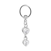 Jeweled Ball Closure Ring met bedel Chirurgisch staal 316L / Belegde messing Piercingringen