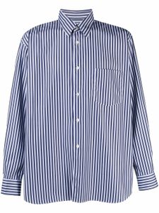 Comme Des Garçons Shirt chemise rayée à boutonnière - Bleu