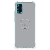Samsung Galaxy M02s | A02s Stevig | Bumper Hoesje | Grijs Baby Olifant