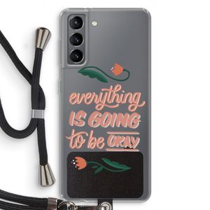 Optimistic flower girl: Samsung Galaxy S21 Transparant Hoesje met koord