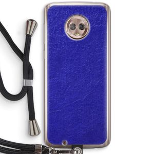 Majorelle Blue: Motorola Moto G6 Transparant Hoesje met koord