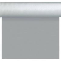 Zilver thema versiering papieren tafelkleed/tafelloper/placemats op rol 40 x 480 cm - Placemats - thumbnail