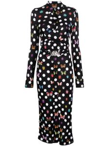Versace x Dua Lipa robe courte Butterflies & Ladybugs à pois - Noir