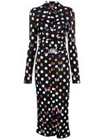 Versace x Dua Lipa robe courte Butterflies & Ladybugs à pois - Noir