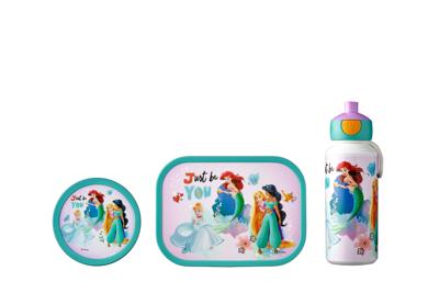 3-delige Mepal lunchset campus Disney princess lunchbox + fruitbox + drinkfles pop-up