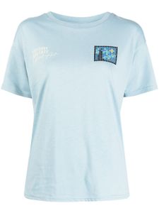 Musium Div. t-shirt en coton à broderies - Bleu