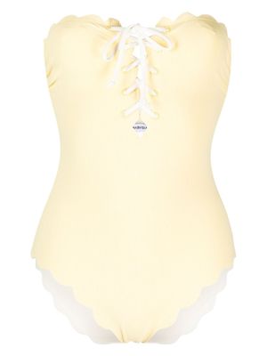 Marysia maillot de bain Chesapeake à détail de laçage - Jaune