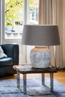 Light & Living Tafellamp 'Etna' Keramiek, 50cm, kleur Antiek Grijs (excl. kap)