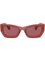 Miu Miu Eyewear lunettes de soleil Glimpse à monture rectangulaire - Rouge - thumbnail