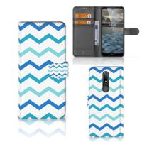 Nokia 2.4 | Telefoon Hoesje | Zigzag Blauw