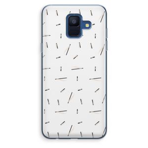 Hipster stripes: Samsung Galaxy A6 (2018) Transparant Hoesje