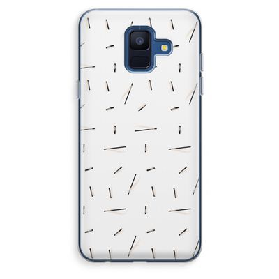 Hipster stripes: Samsung Galaxy A6 (2018) Transparant Hoesje