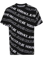 Versace Jeans Couture t-shirt en coton à logo imprimé - Noir - thumbnail